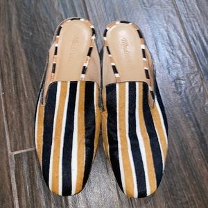 COPY - Madewell Willa Calf hair striped mules loafer